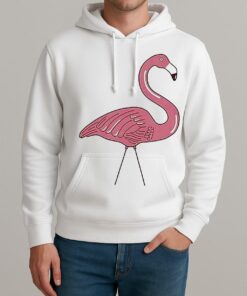 Lawn Flamingo Paint Unisexhoodie
