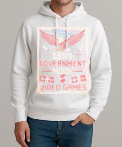 Less Government More Video Games Patriotic Eagle Graphic Unisexhoodie