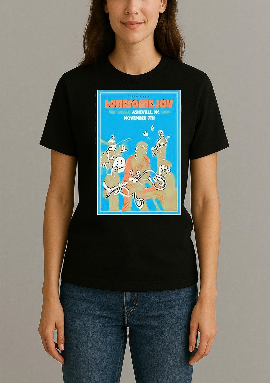 Lonesome Joy Asheville North Carolina Poster T Shirt Womentee