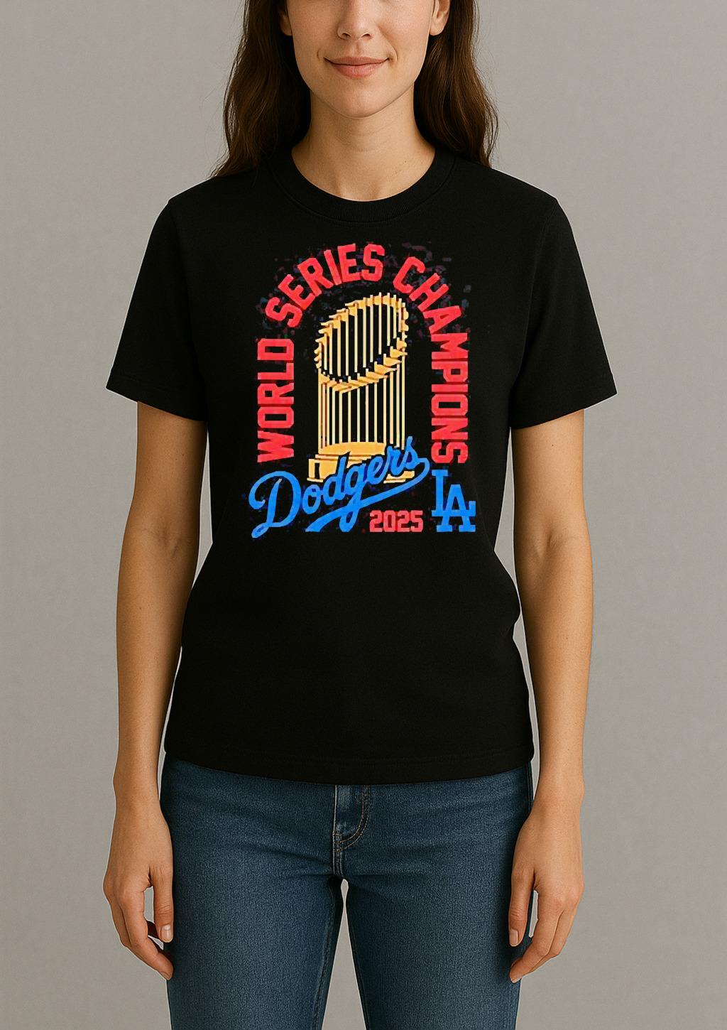 Los Angeles Dodgers 2025 World Series Champions T Shirt Womentee