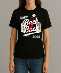 Los Angeles Dodgers Back To Back Champs 2025 T Shirt Womentee
