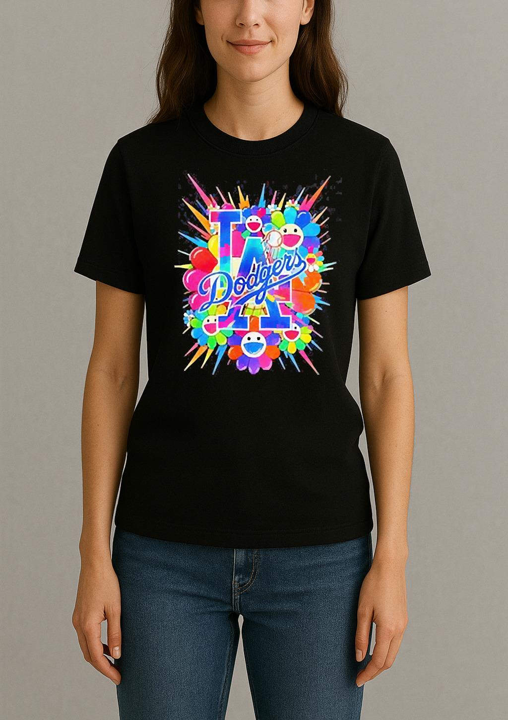 Los Angeles Dodgers Murakami Style Inspired T Shirt Womentee
