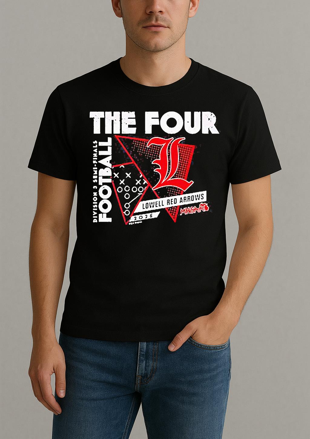 Lowell Red Arrows The Four 2025 Mhsaa Football D3 Finals Shirt