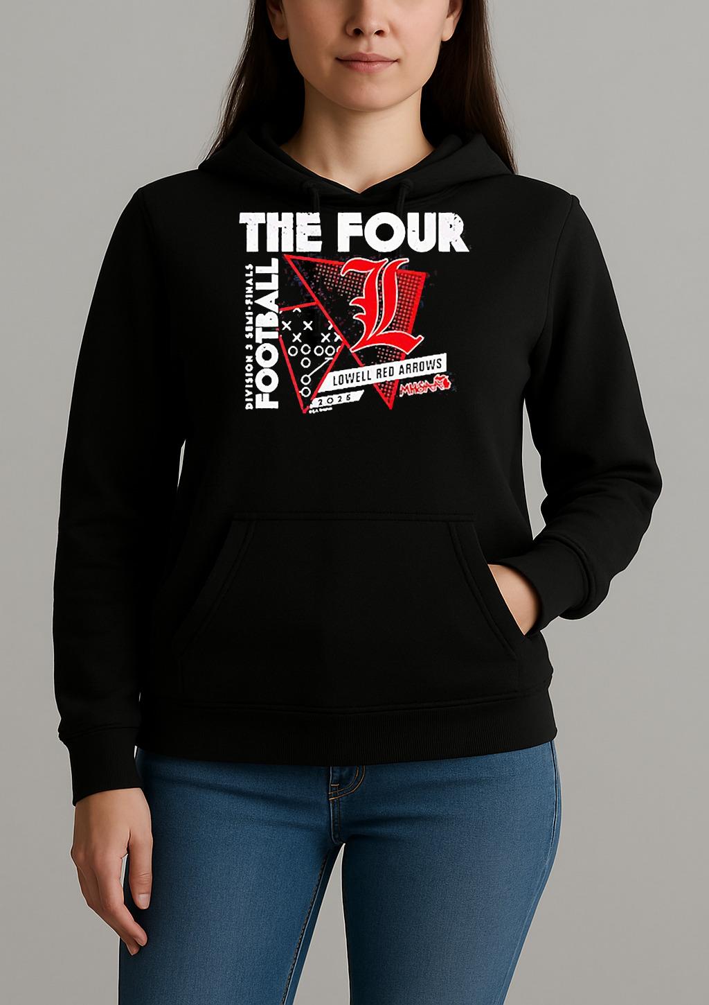 Lowell Red Arrows The Four 2025 Mhsaa Football D3 Finals Shirt Unihoodie