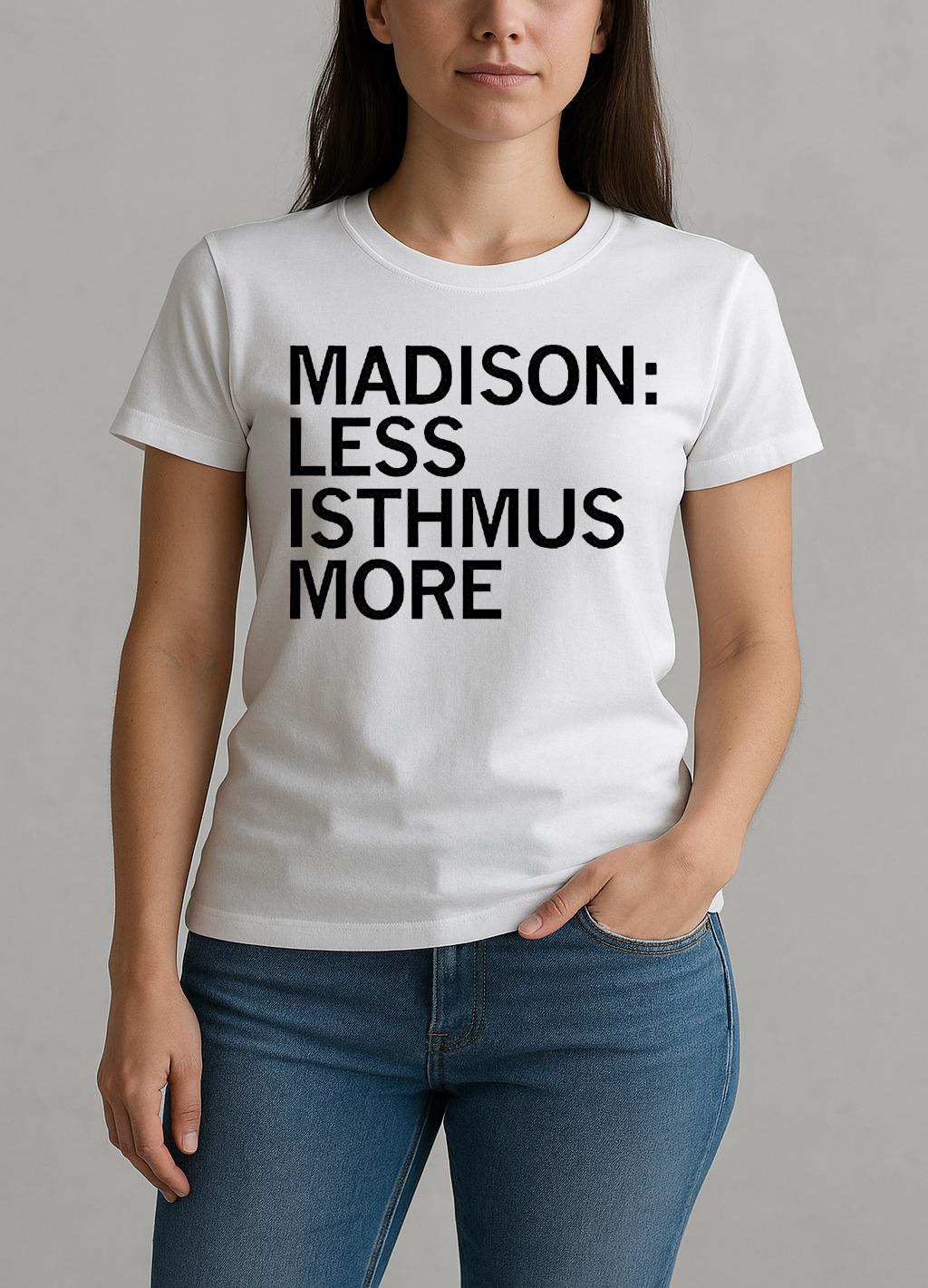 Madison Less Isthmus More W-tee