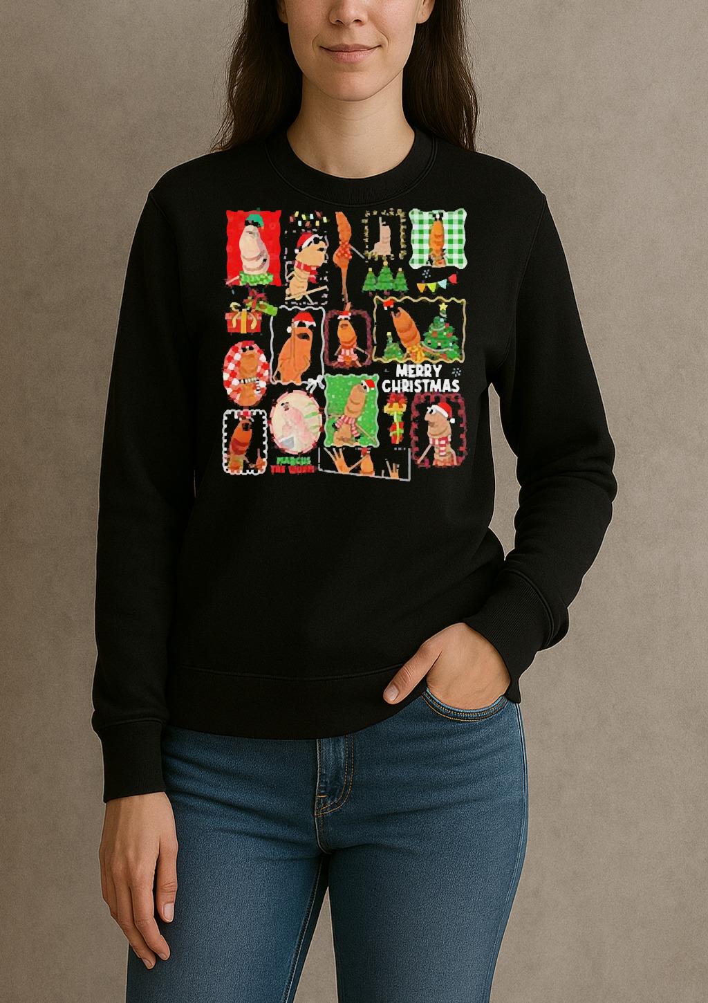 Marcus The Worm Xmas I Dont Like This Rock Christmas Shirt sweater