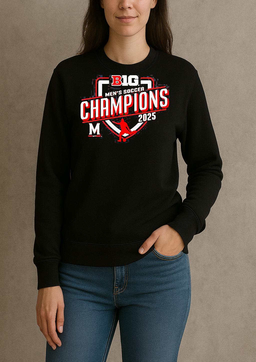 Maryland Terrapins 2025 Big Ten Mens Soccer Regular Season Champions Shirt sweater