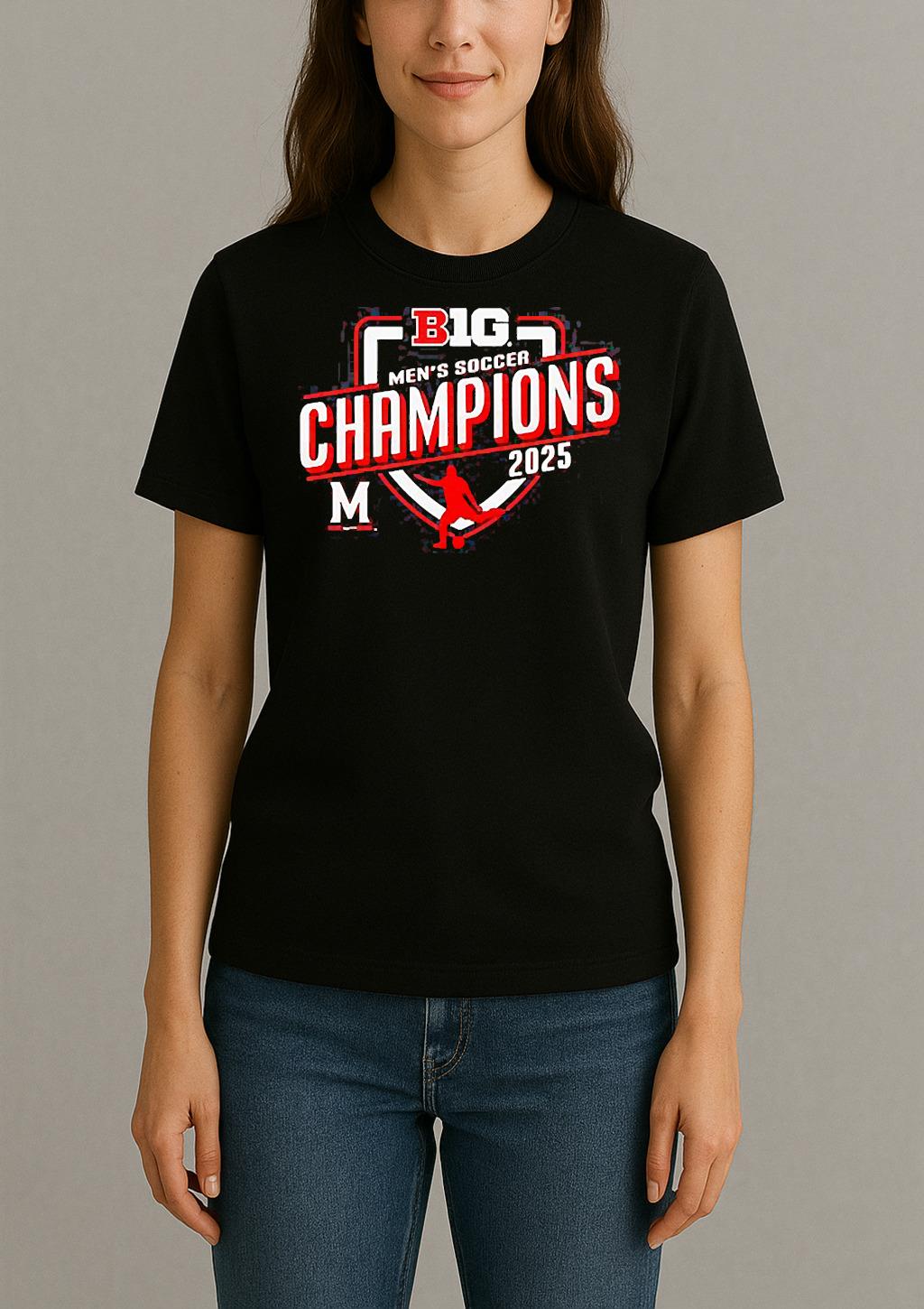 Maryland Terrapins 2025 Big Ten Mens Soccer Regular Season Champions Shirt Womentee