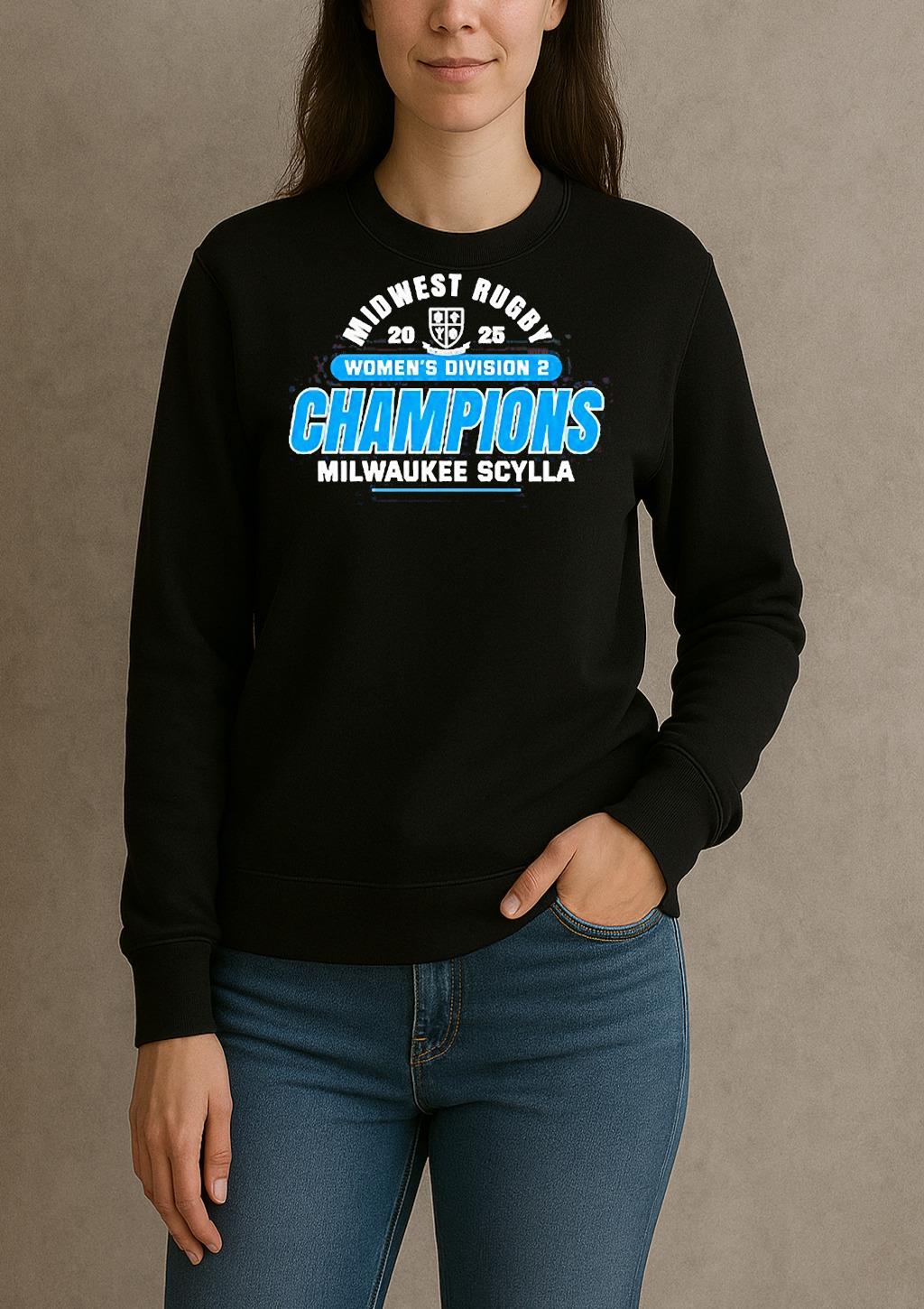 Milwaukee Scylla 2025 Midwest Rugby Womens D2 Premiership Champions Shirt sweater