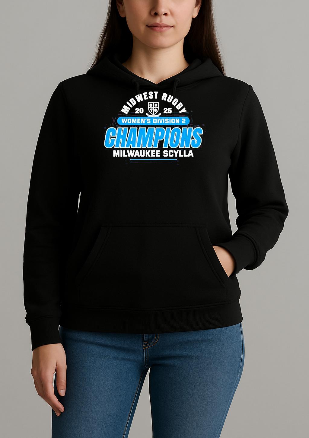 Milwaukee Scylla 2025 Midwest Rugby Womens D2 Premiership Champions Shirt Unihoodie