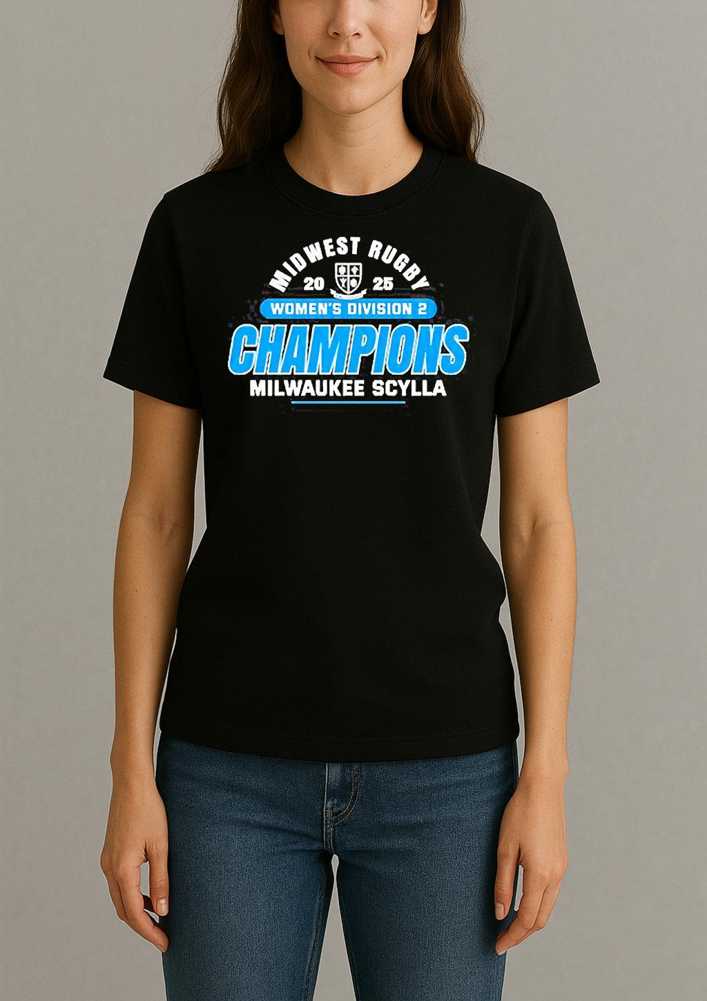 Milwaukee Scylla 2025 Midwest Rugby Womens D2 Premiership Champions Shirt Womentee