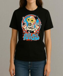 Mummy Holding Knife Cute But Psycho Funny Shirt Womentee