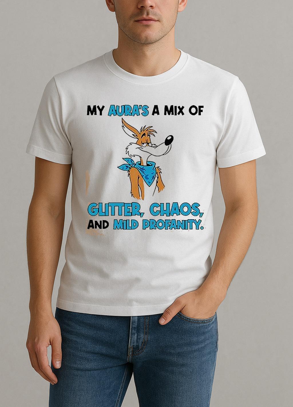 My Auras A Mix Of Glitter Chaos And Mild Profanity Shirt