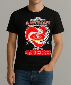 Never Underestimate A Woman Who Understands Football And Loves San Francisco 49Ers T Shirt