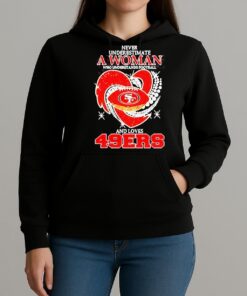 Never Underestimate A Woman Who Understands Football And Loves San Francisco 49Ers T Shirt Unihoodie