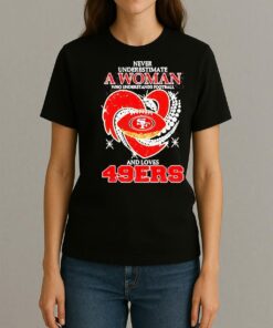 Never Underestimate A Woman Who Understands Football And Loves San Francisco 49Ers T Shirt Womentee