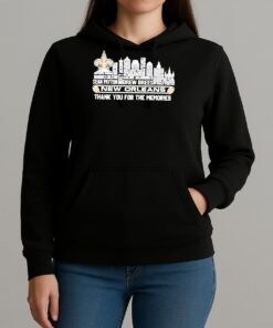 New Orleans Saints Thank You For The Memories Player Names Skyline Shirt Unihoodie