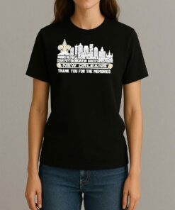 New Orleans Saints Thank You For The Memories Player Names Skyline Shirt Womentee