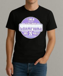 Northwestern Wildcats 2025 Big Ten Field Hockey Tournament Champions Logo Shirt