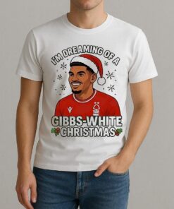 Nottm Forest Im Dreaming Of A Gibbs White Christmas Shirt