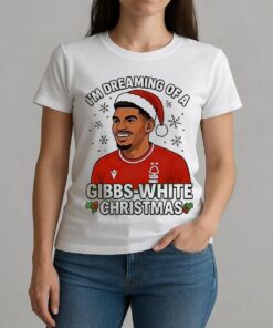 Nottm Forest Im Dreaming Of A Gibbs White Christmas W-tee