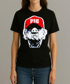 Official Donald Trump Pig Donnie The Liar In Chief Exposed Funny Meme Shirt Womentee