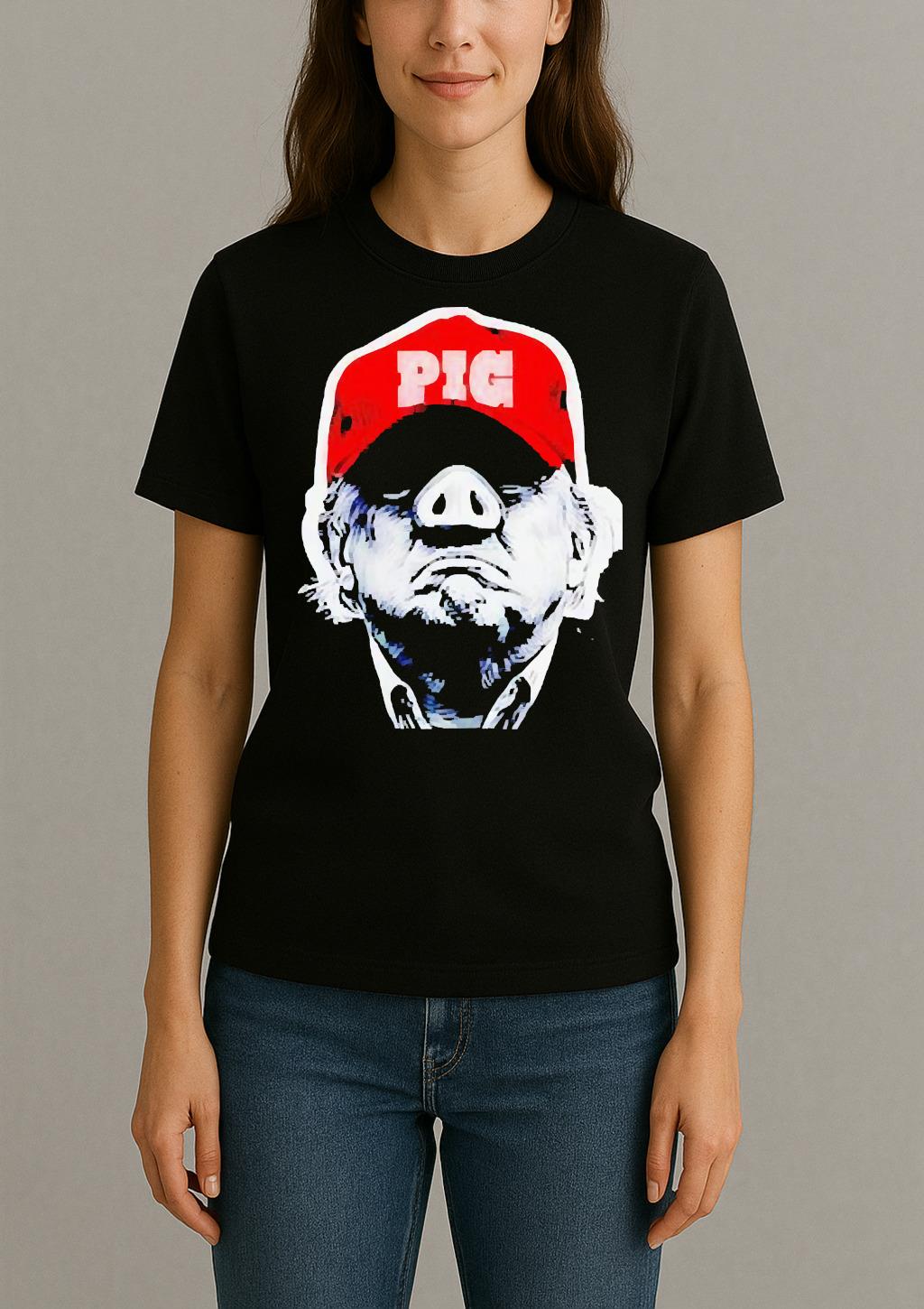 Official Donald Trump Pig Donnie The Liar In Chief Exposed Funny Meme Shirt Womentee