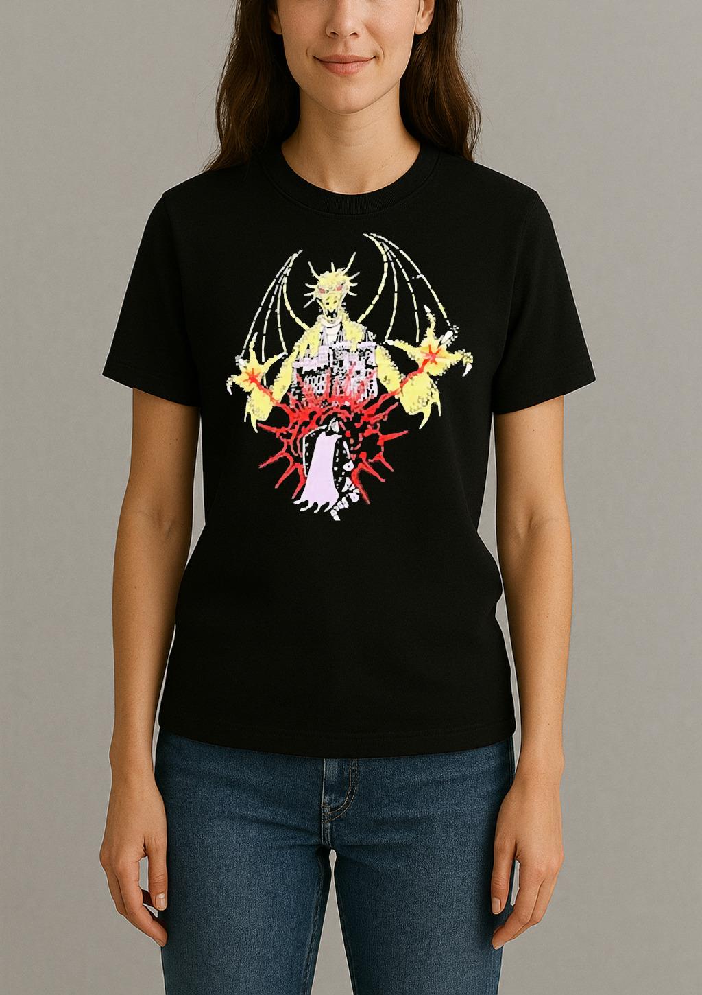 Official Dragon Studies Oversized Graphic Retro Shirt Womentee