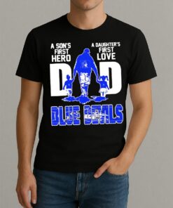 Official Duke Blue Devils A Sons First Hero A Daughters First Love Dad Shirt