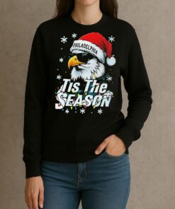 Official Eagle Santa Hat Tis The Season Philadelphia Eagles Nfl Football 2025 Shirt sweater