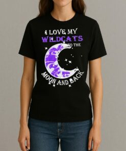 Official I Love My Kansas State Wildcats To The Moon And Back Shirt Womentee