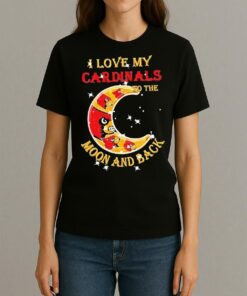 Official I Love My Louisville Cardinals To The Moon And Back Shirt Womentee
