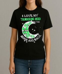 Official I Love My Marshall Thundering Herd To The Moon And Back Shirt Womentee