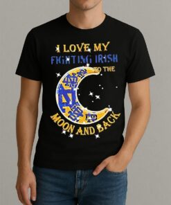 Official I Love My Notre Dame Fighting Irish To The Moon And Back Shirt