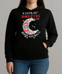 Official I Love My Ohio State Buckeyes To The Moon And Back Shirt Unihoodie