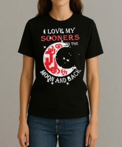 Official I Love My Oklahoma Sooners To The Moon And Back Shirt Womentee