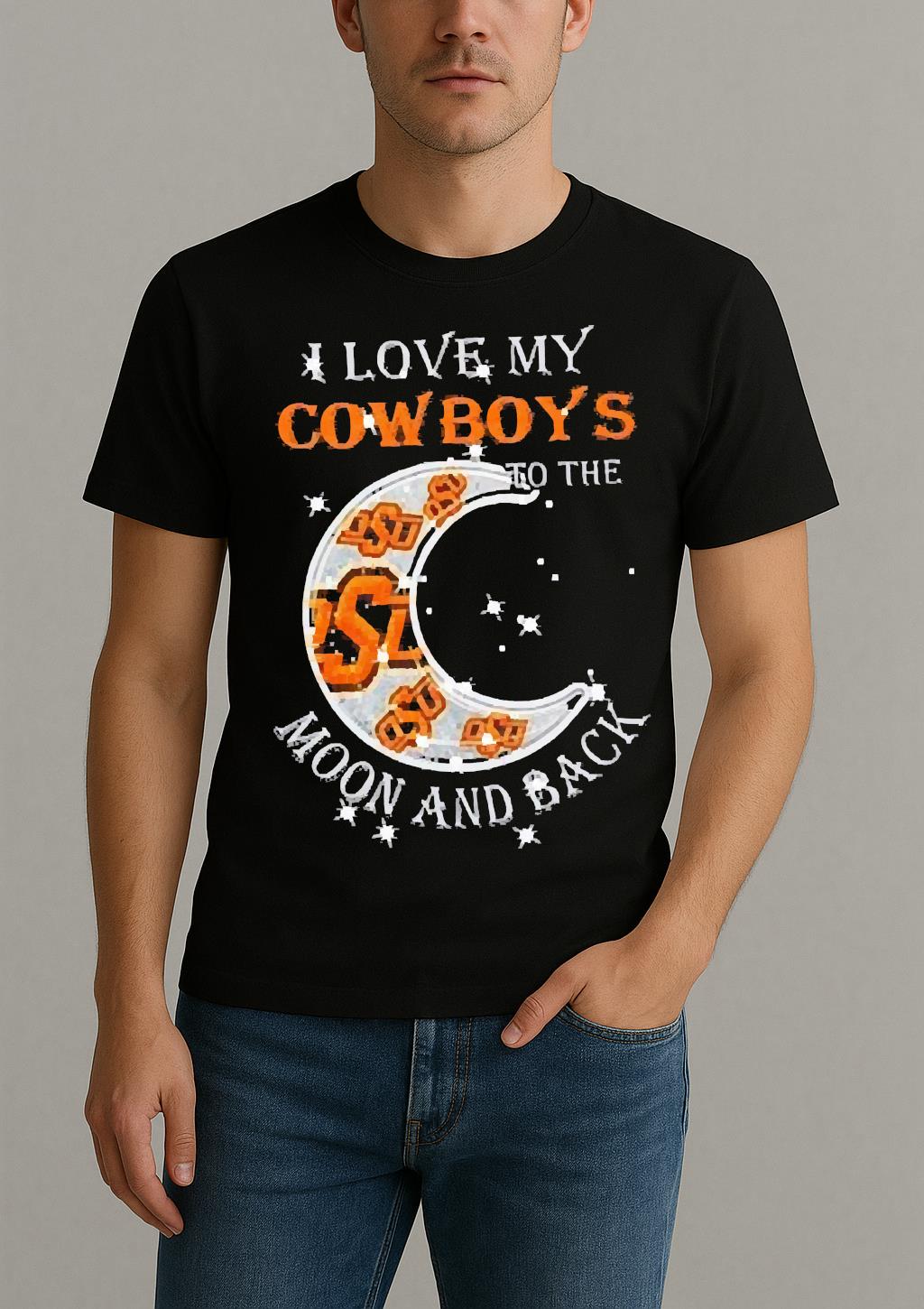 Official I Love My Oklahoma State Cowboys To The Moon And Back Shirt