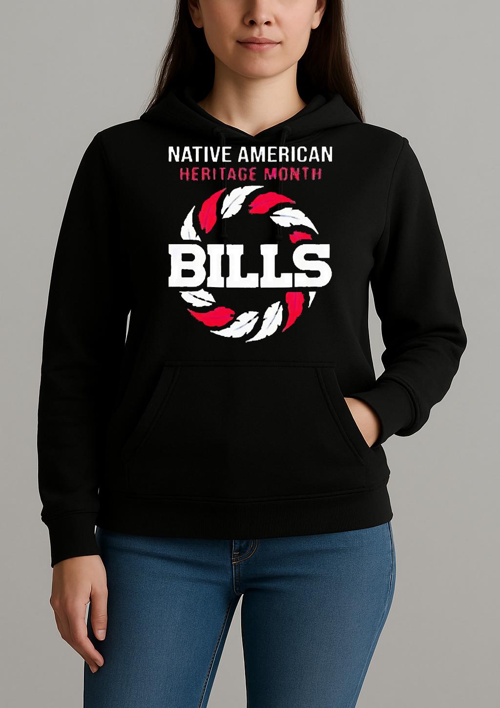 Officials Buffalo Bills Native American Heritage Month Logo Premium Unisexhoodie