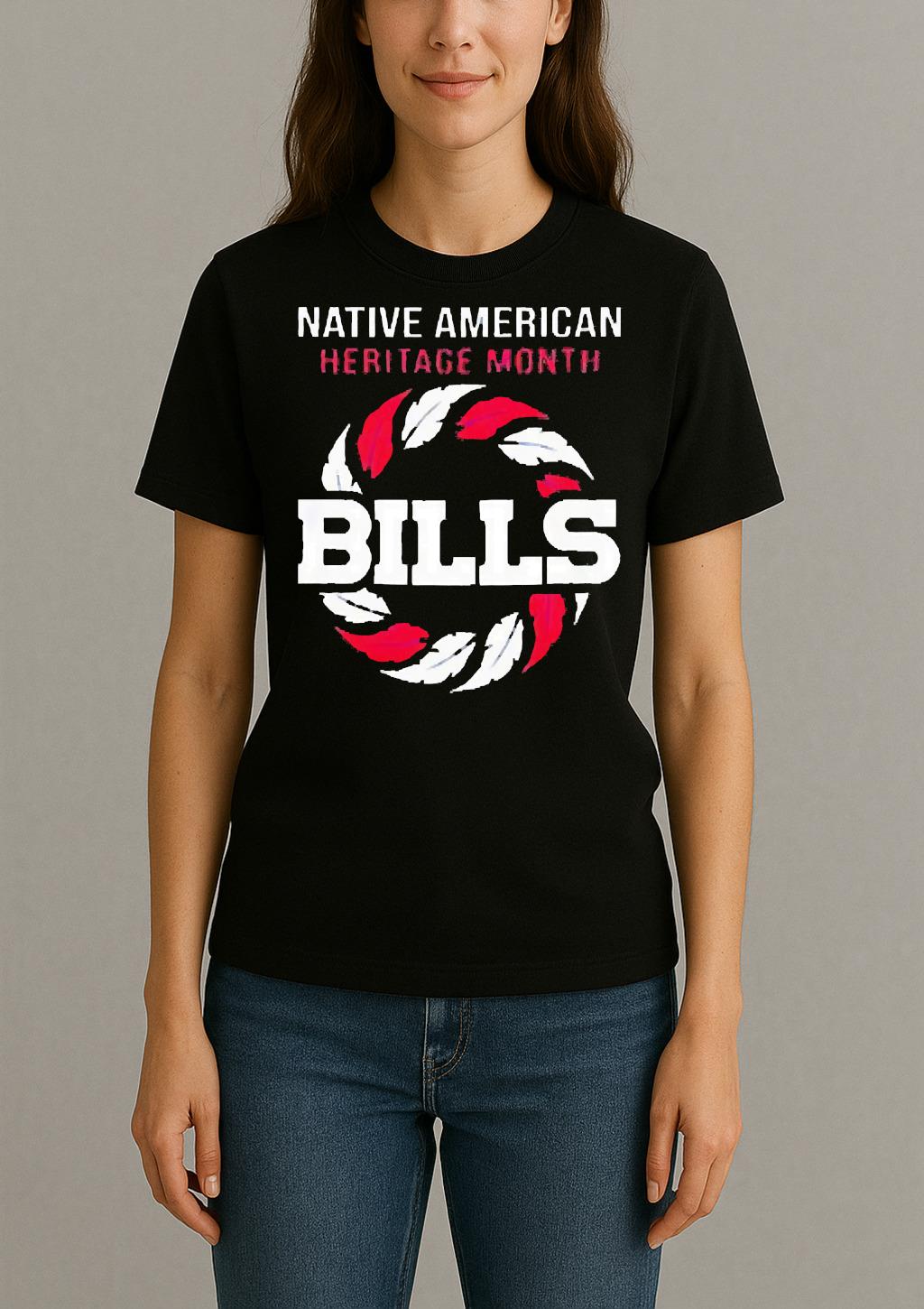 Officials Buffalo Bills Native American Heritage Month Logo Premium Womentee
