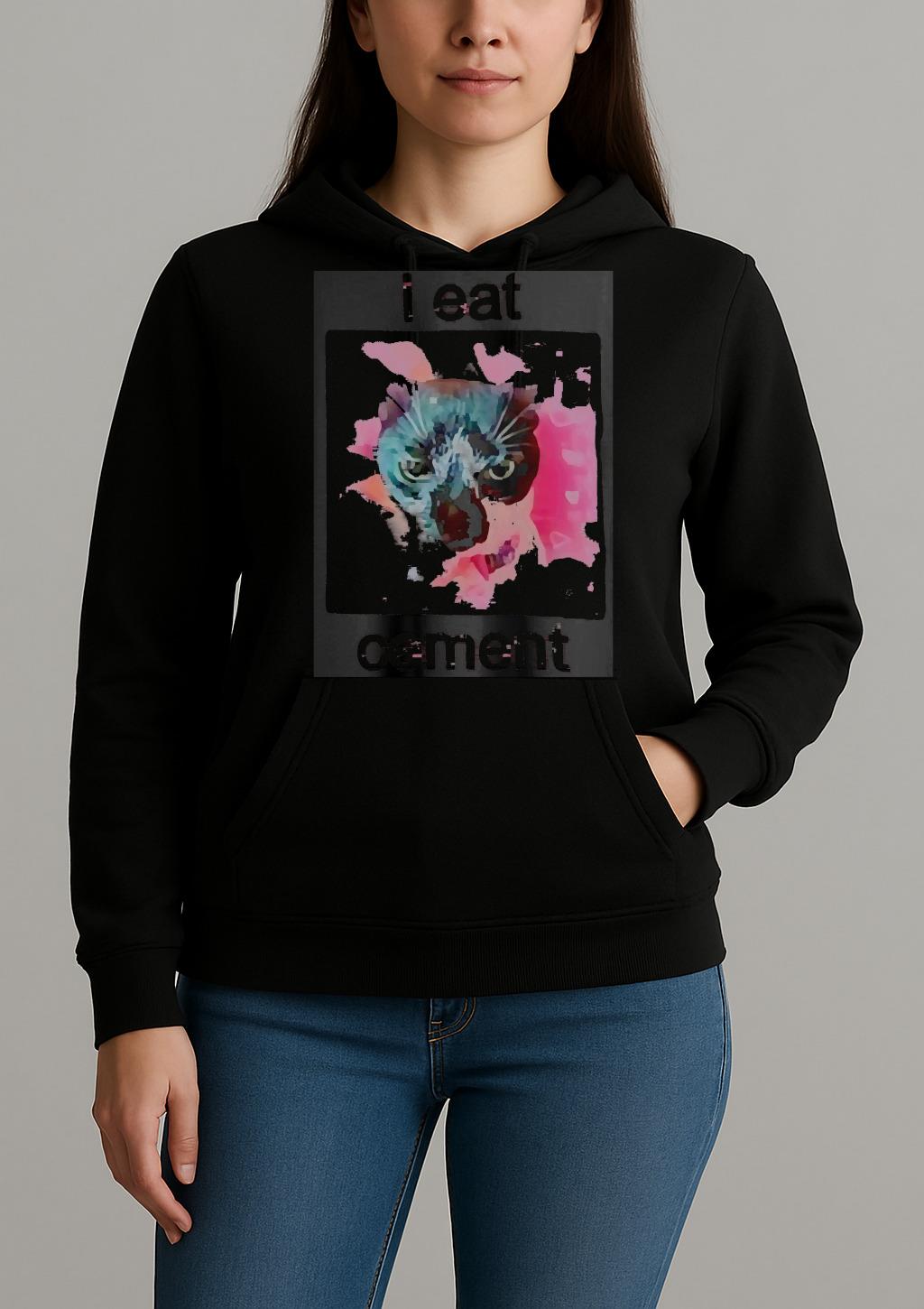 Officials Cat Funny I Eat Cement Premium Unisexhoodie