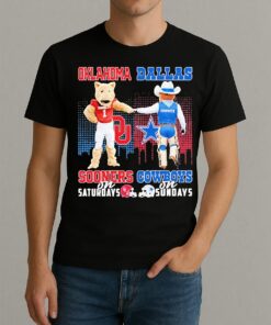 Oklahoma Sooners On Saturdays Dallas Cowboys On Sundays Mascot Premium Shirt
