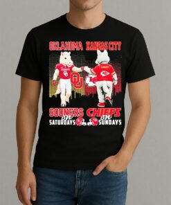 Oklahoma Sooners On Saturdays Kansas City Chiefs On Sundays Mascot Premium Shirt