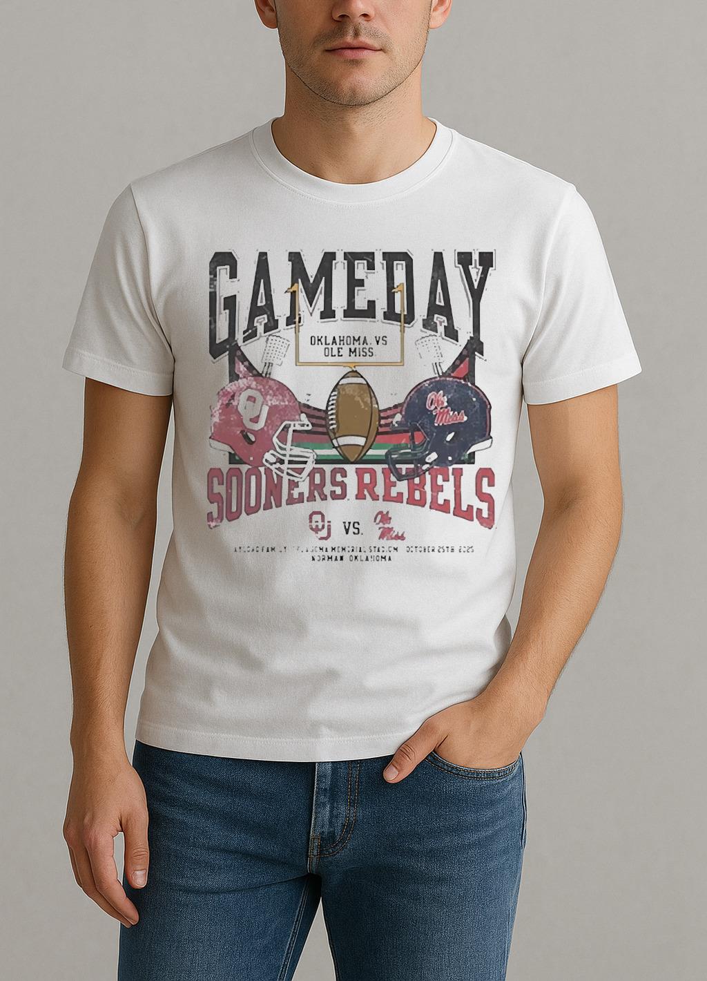 Oklahoma Sooners Vs Ole Miss Rebels 2025 Gameday Matchup Premium Shirt
