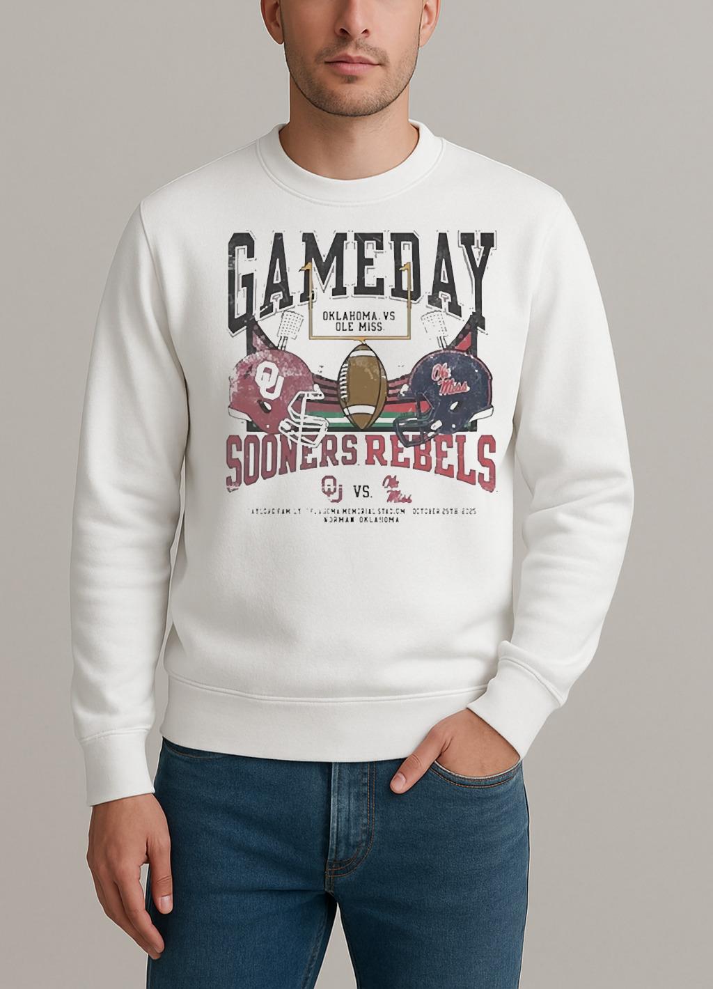 Oklahoma Sooners Vs Ole Miss Rebels 2025 Gameday Matchup Premium sweater