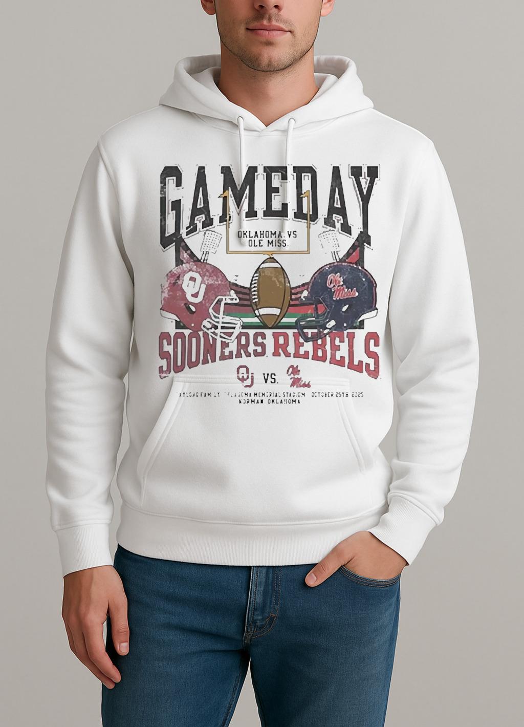 Oklahoma Sooners Vs Ole Miss Rebels 2025 Gameday Matchup Premium Unisexhoodie