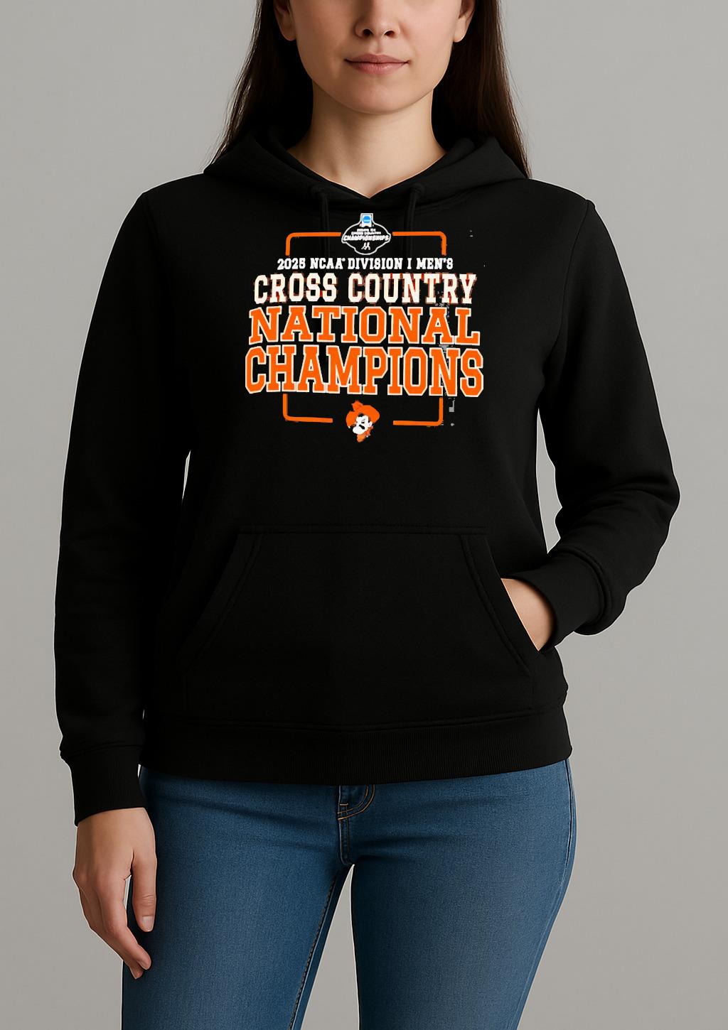 Oklahoma State Cowboys 2025 Ncaa D1 Mens Cross Country National Champions Premium Unisexhoodie