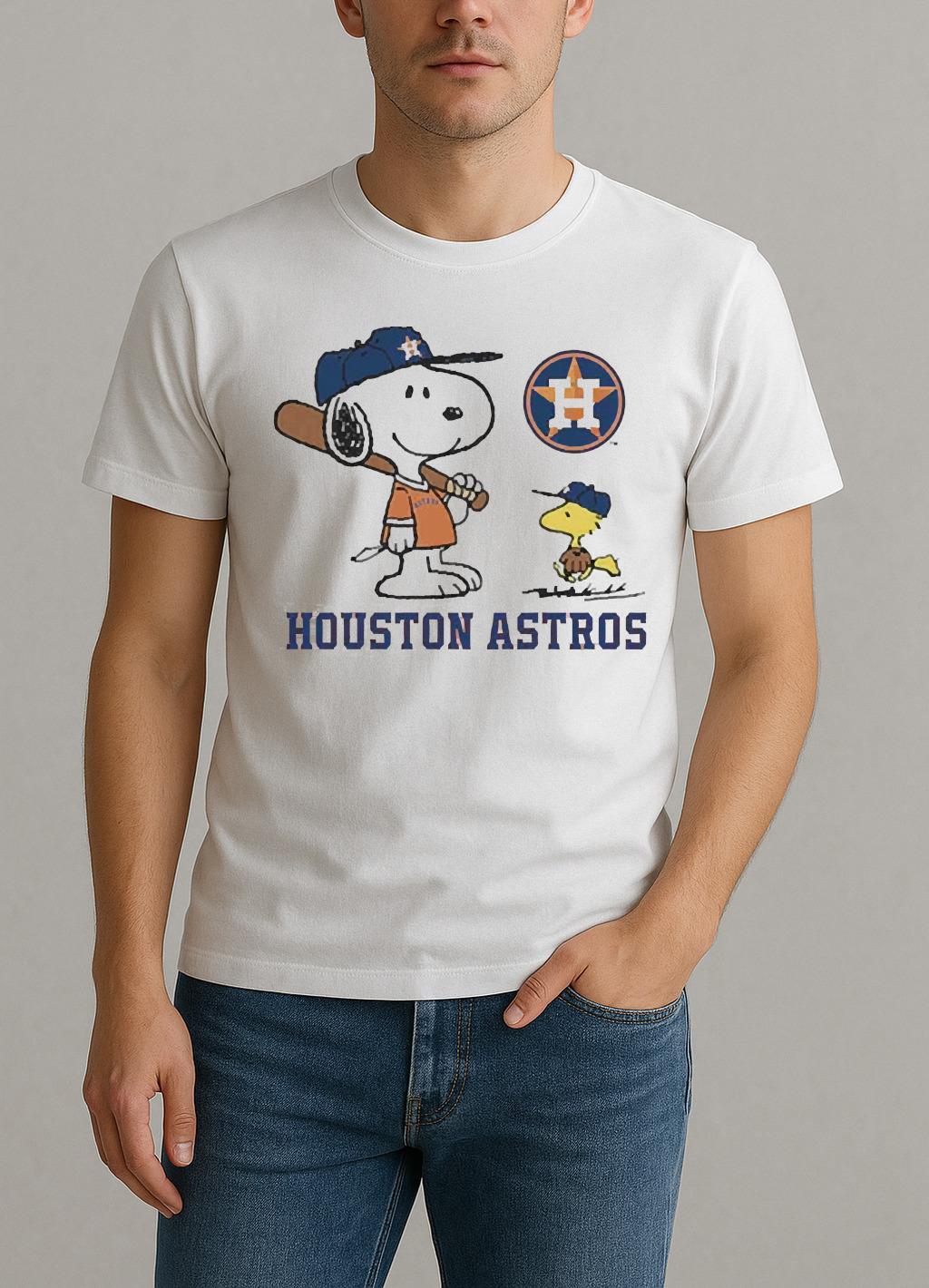 Peanuts Snoopy Houston Astros Baseball Shirt