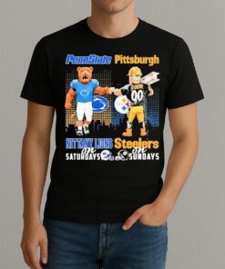 Penn State Nittany Lions On Saturdays Pittsburgh Steelers On Sundays Mascot Premium Shirt