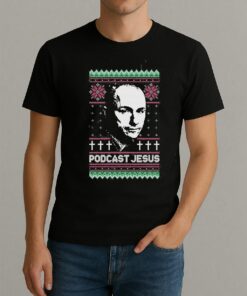 Podcast Jesus Ugly Sweater Xmas Shirt Jesus Christmas 2025 Tee
