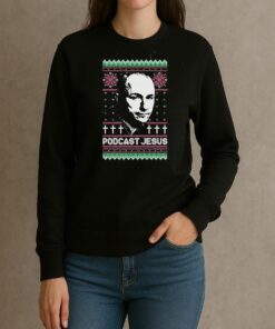 Podcast Jesus Ugly Sweater Xmas Shirt Jesus Christmas 2025 Tee sweater